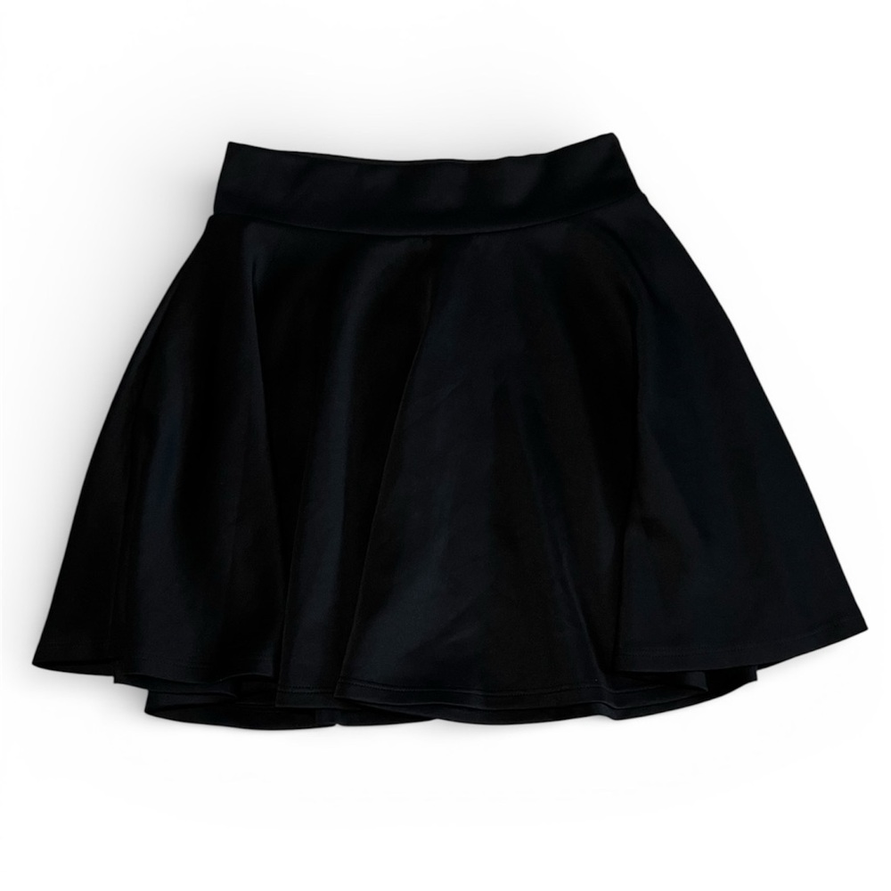 Made By Johnny Black Skate Skirt With Elastic Waistband Size Large